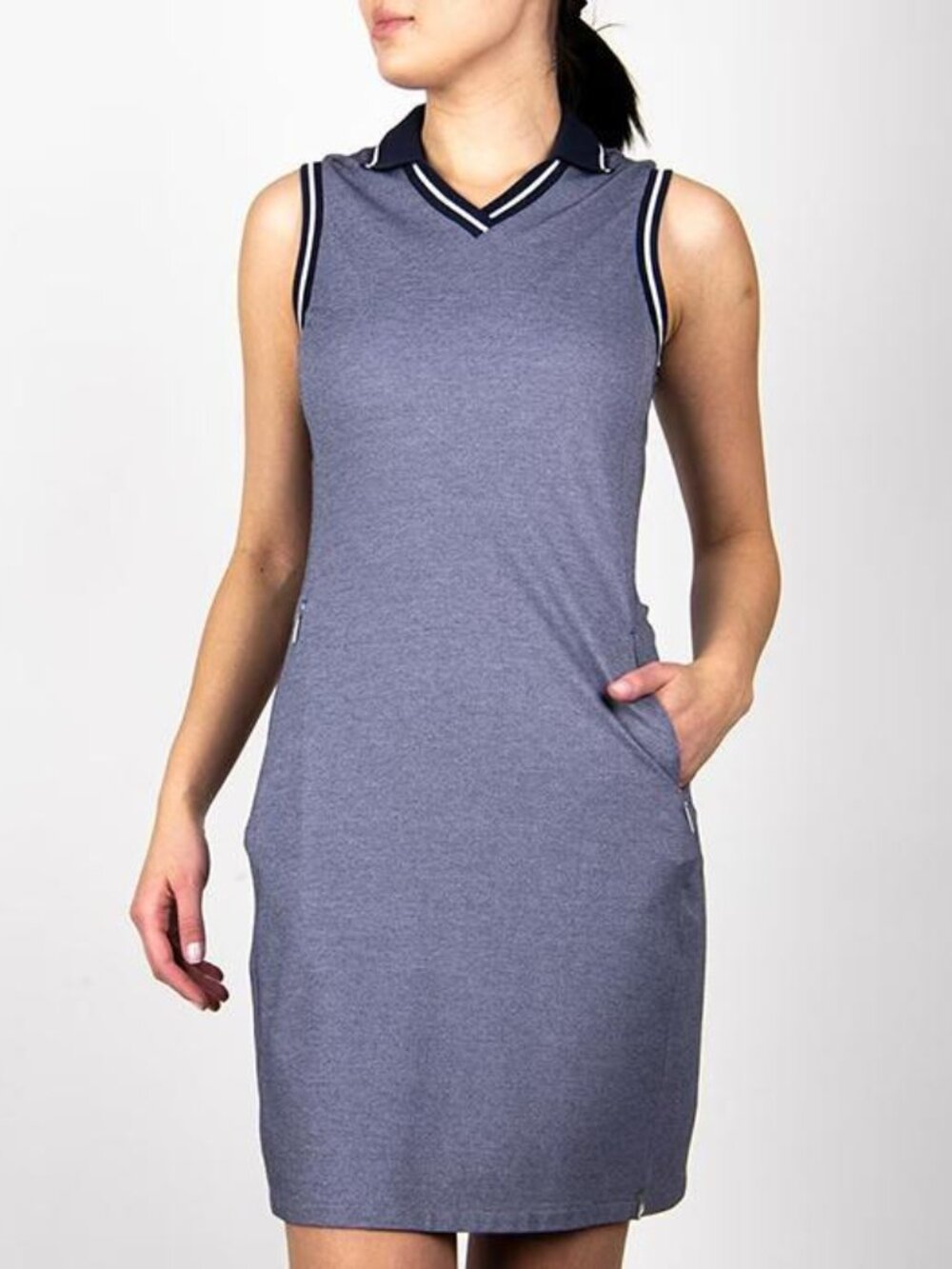KJUS Shorts & Dress Combo Golf Sporty Pocketed Mini Slate Blue Size 8 NWT NEW